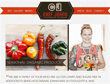 Tablet Screenshot of chefjoann.com